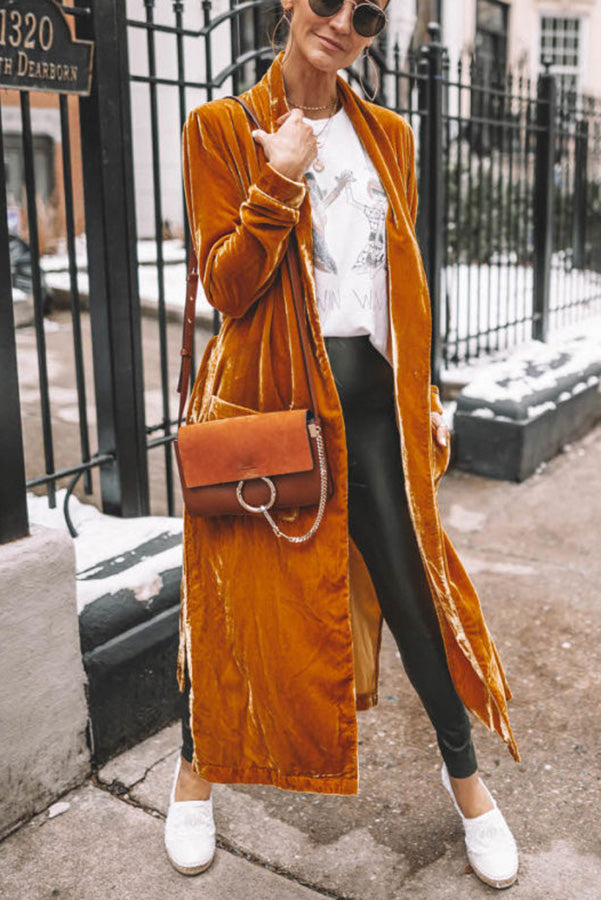 FALUVA Uzi Velvet Kimono Coat