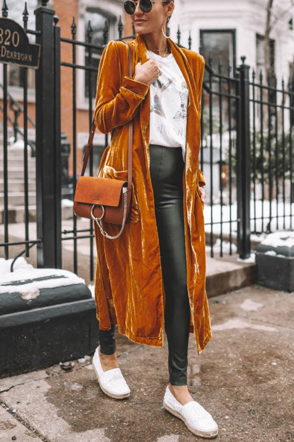 FALUVA Uzi Velvet Kimono Coat