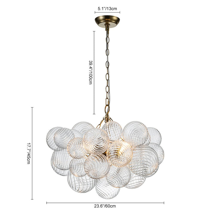 FALUVA Veda Modern Cluster Glass Globe Bubble Chandelier