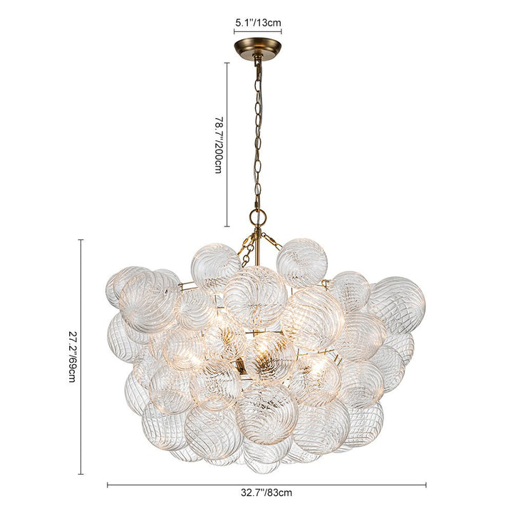 FALUVA Veda Modern Cluster Glass Globe Bubble Chandelier