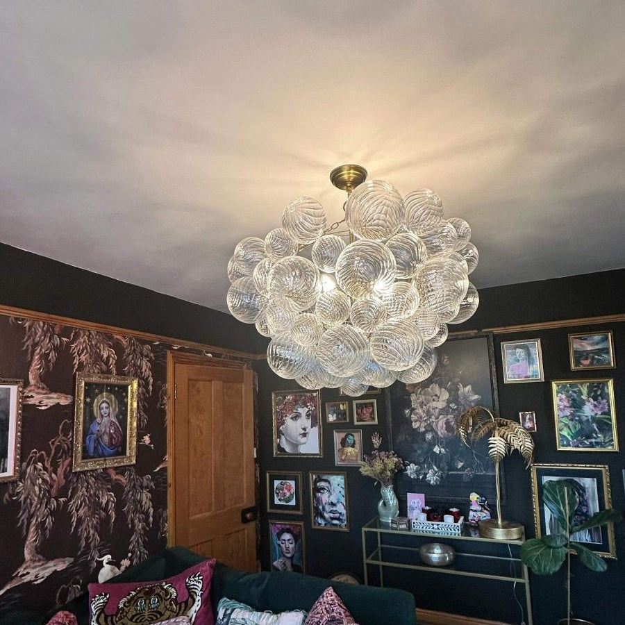 FALUVA Veda Modern Cluster Glass Globe Bubble Chandelier