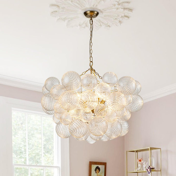 FALUVA Veda Modern Cluster Glass Globe Bubble Chandelier