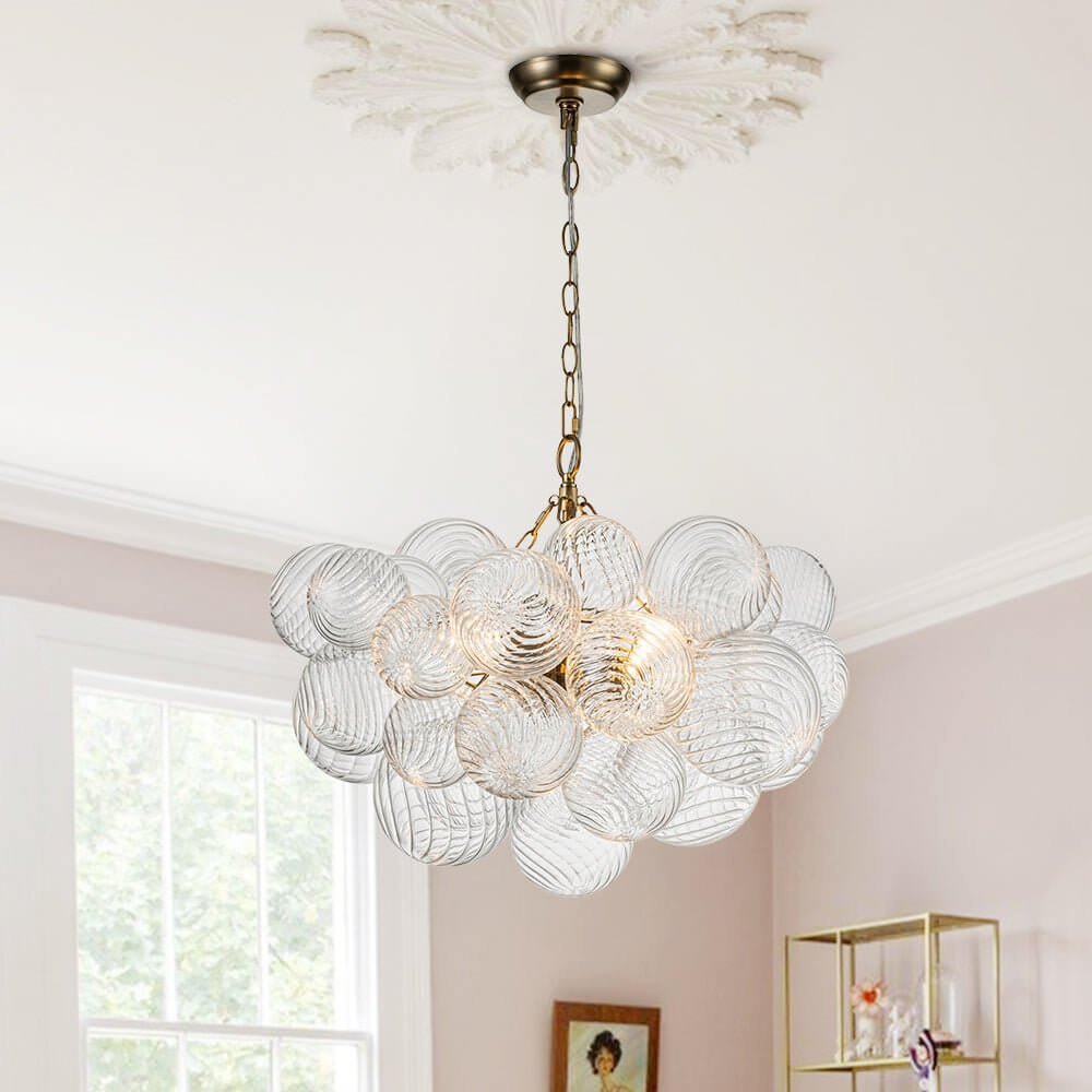 FALUVA Veda Modern Cluster Glass Globe Bubble Chandelier