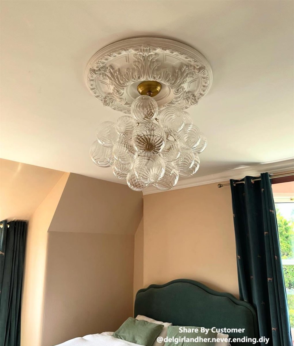 FALUVA Veda Modern Cluster Glass Globe Bubble Chandelier
