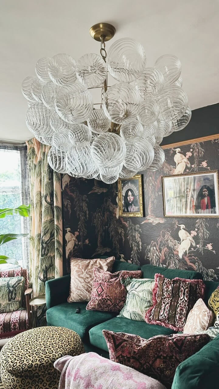 FALUVA Veda Modern Cluster Glass Globe Bubble Chandelier