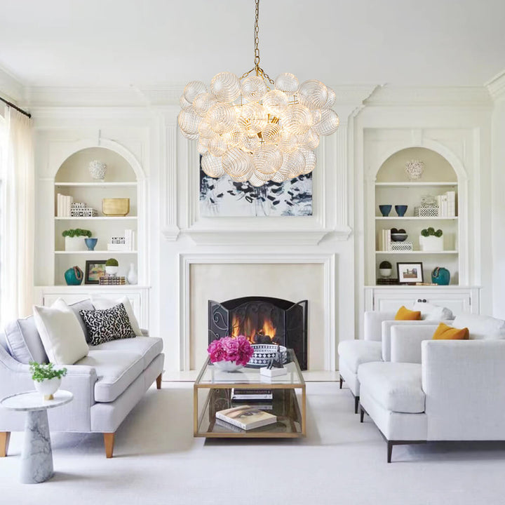 FALUVA Veda Modern Cluster Glass Globe Bubble Chandelier