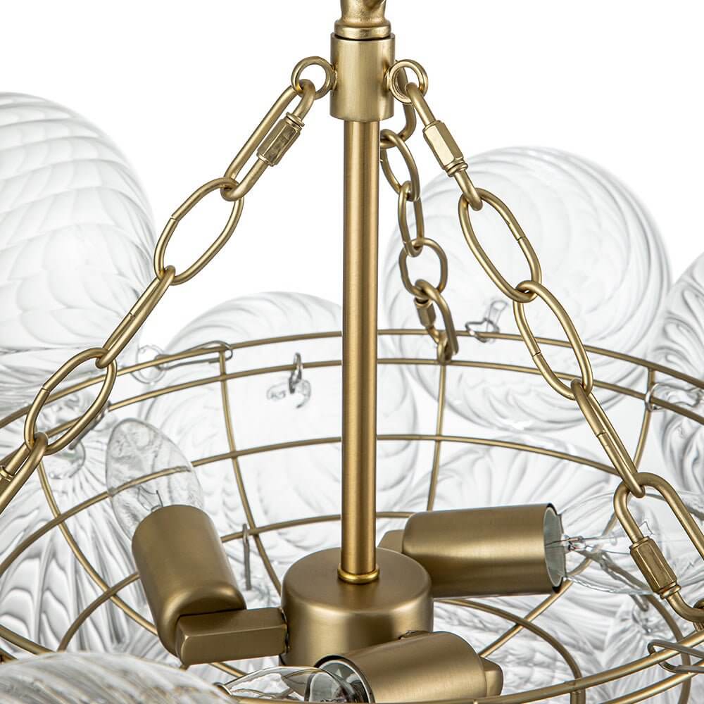 FALUVA Veda Modern Cluster Glass Globe Bubble Chandelier