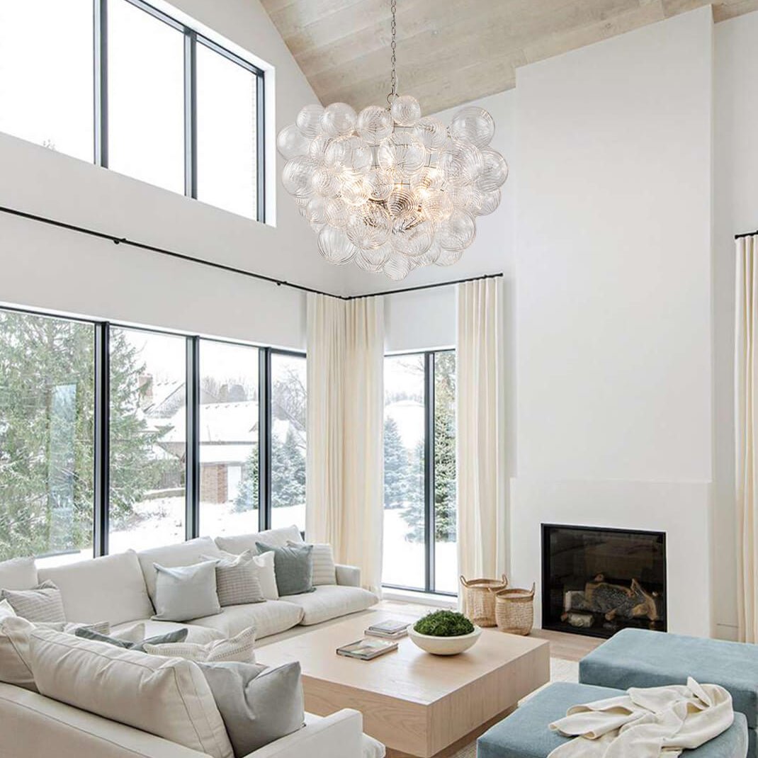 FALUVA Veda Modern Cluster Glass Globe Bubble Chandelier