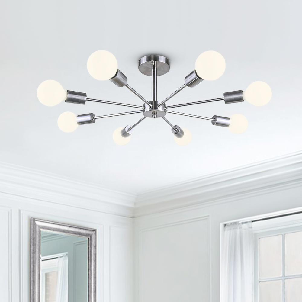 FALUVA Vera 8-Light Sputnik Semi-Flush Ceiling Light