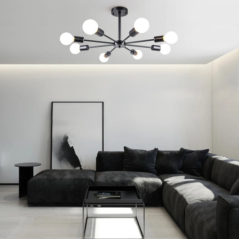 FALUVA Vera 8-Light Sputnik Semi-Flush Ceiling Light