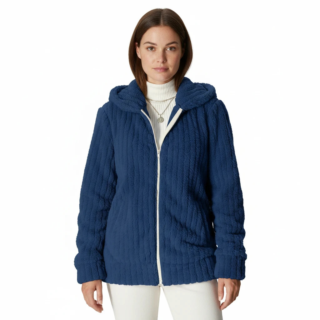 FALUVA Vivian Jacket - Chic Textured Finish Blue