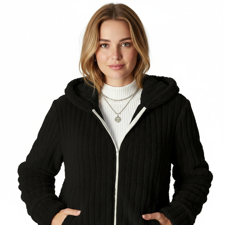 FALUVA Vivian Jacket - Chic Textured Finish Black