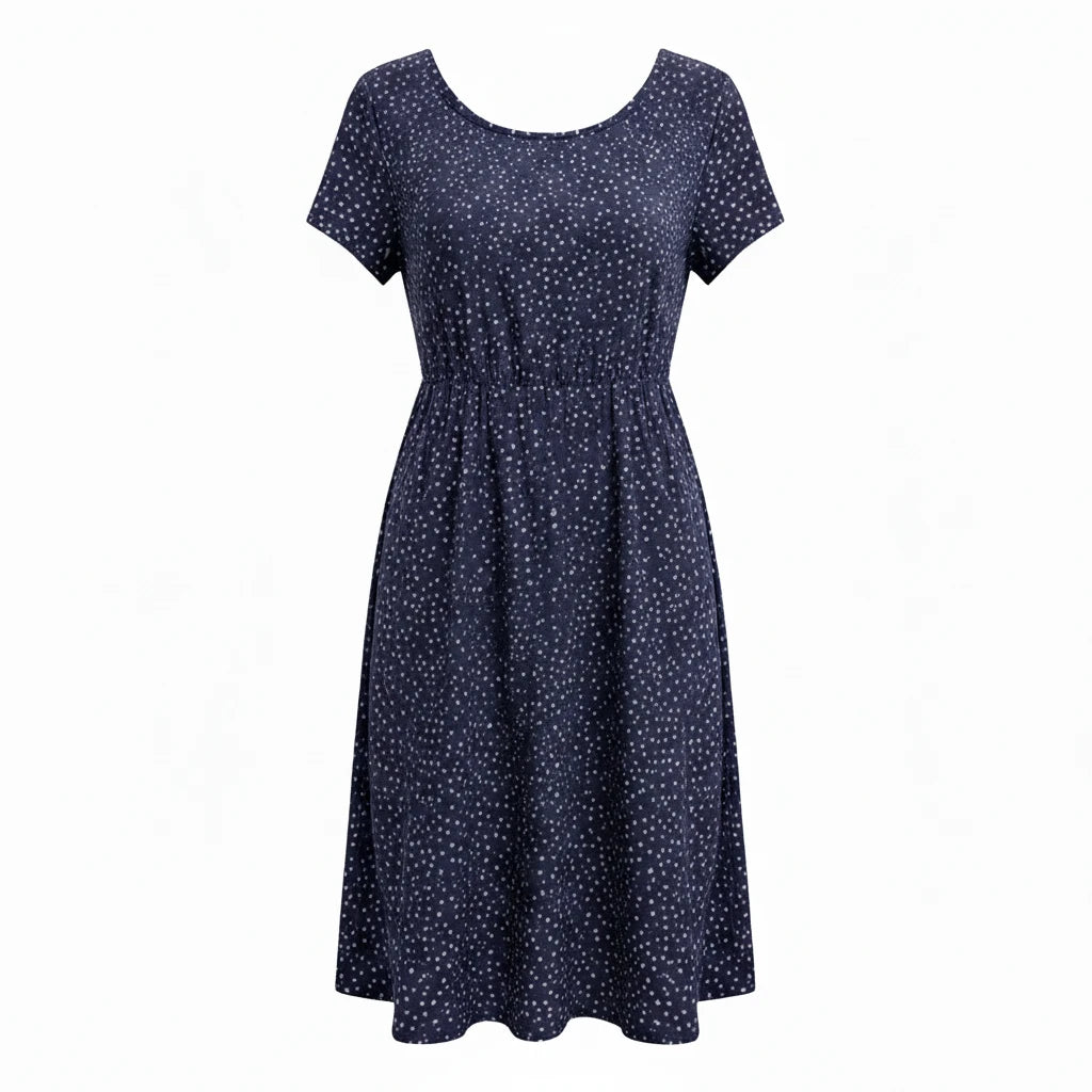 FALUVA Women's Arin Elegant Midi Dress Blue