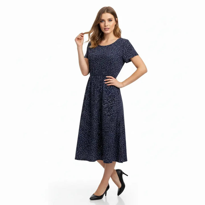 FALUVA Women's Arin Elegant Midi Dress