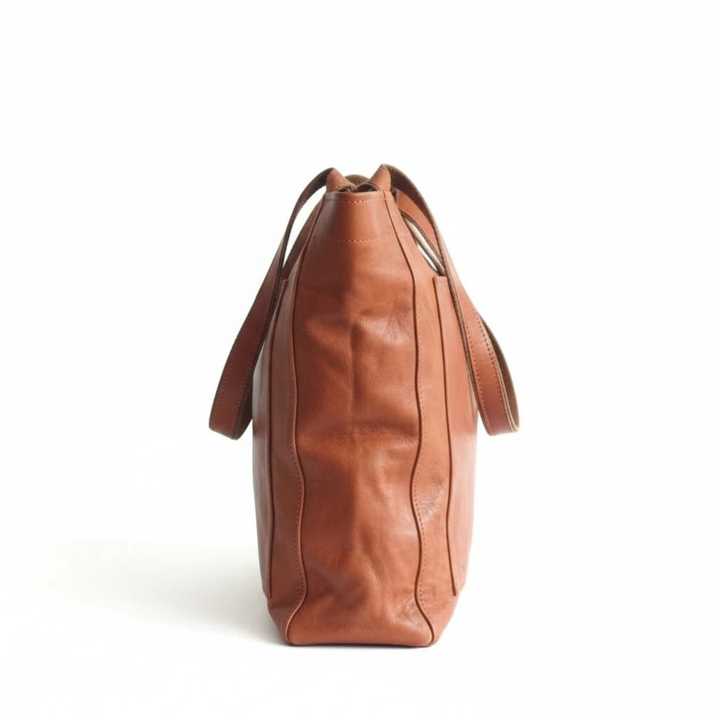 FALUVA Women's Elvi Structured Genuine Leather Shoulder Bag