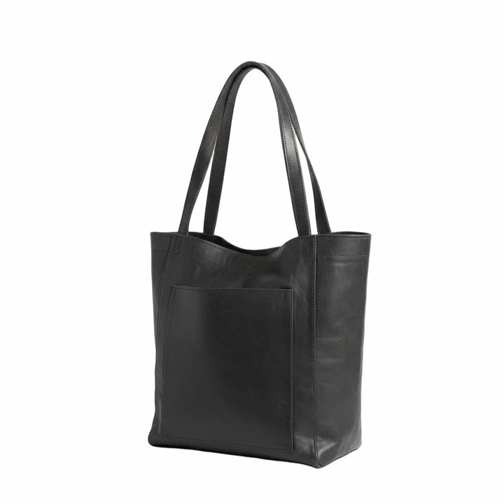 FALUVA Women's Elvi Structured Genuine Leather Shoulder Bag