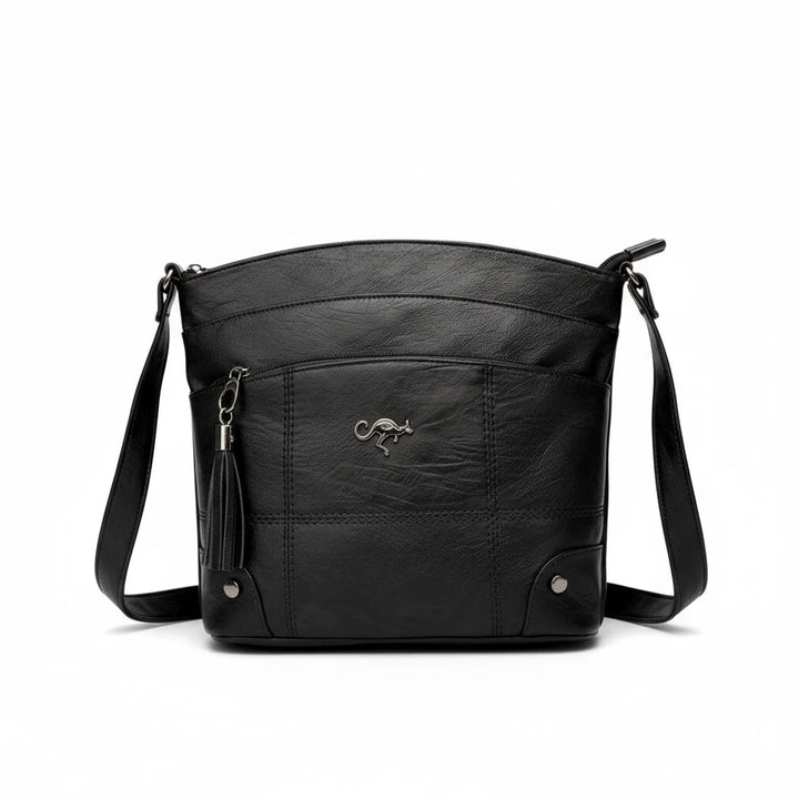 FALUVA Women's Kiva Natural Leather Bag Black