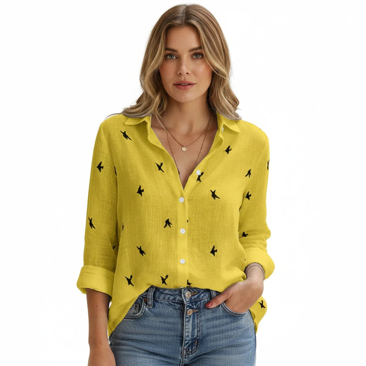 FALUVA Women's Lina Button-Front Shirt