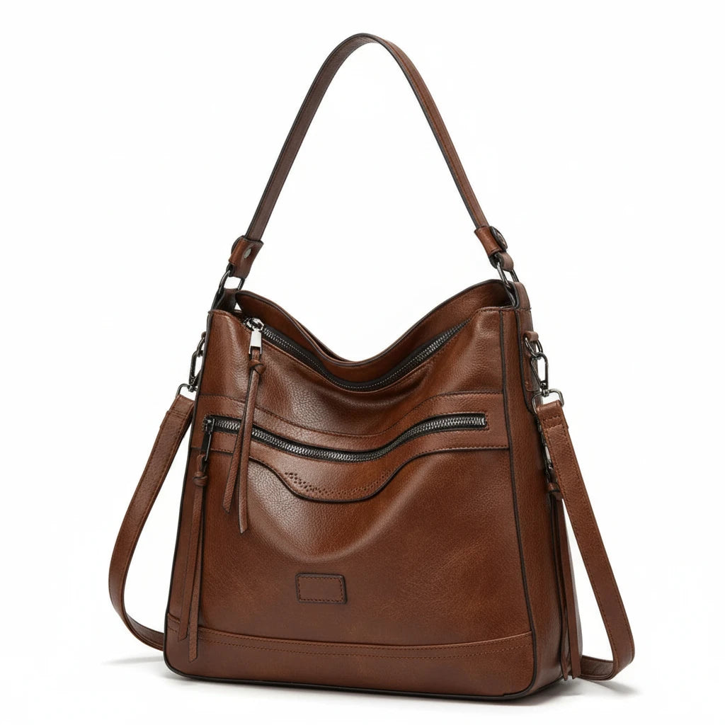 FALUVA Women's Nova Leather Shoulder Bag