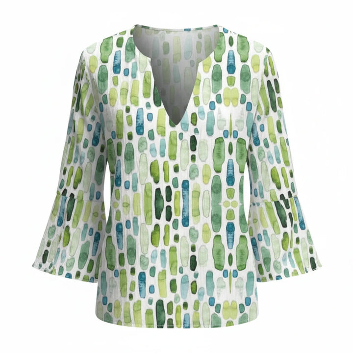 FALUVA Women's Stylish Loose Fit Top Green