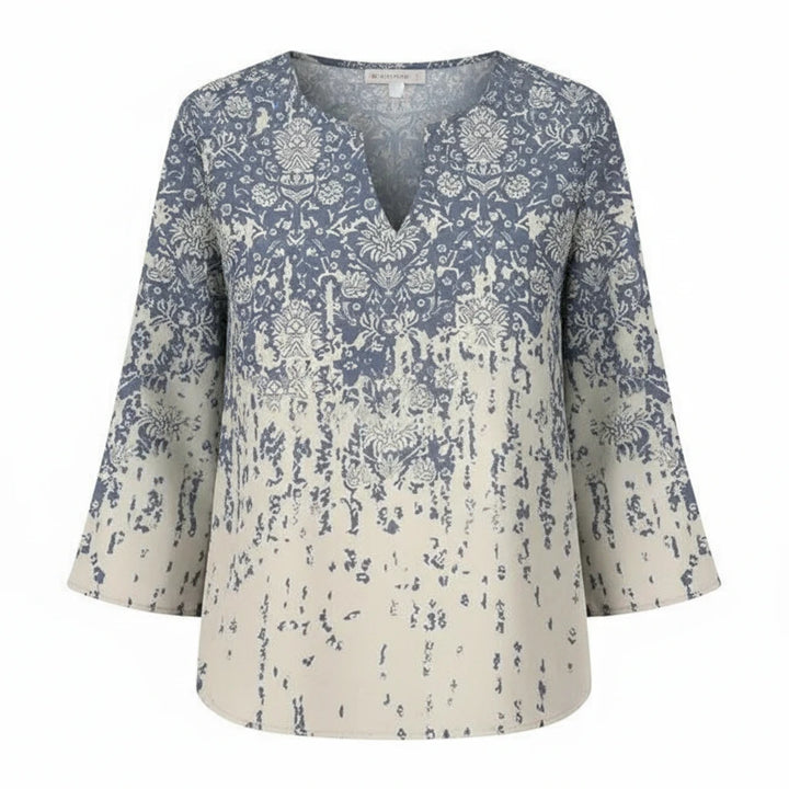 FALUVA Women's Stylish Loose Fit Top Blue