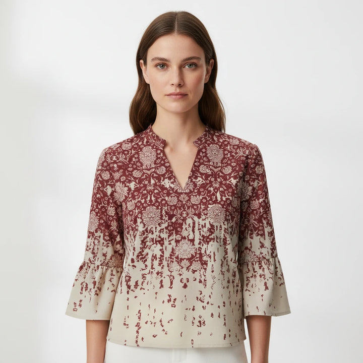FALUVA Women's Stylish Loose Fit Top