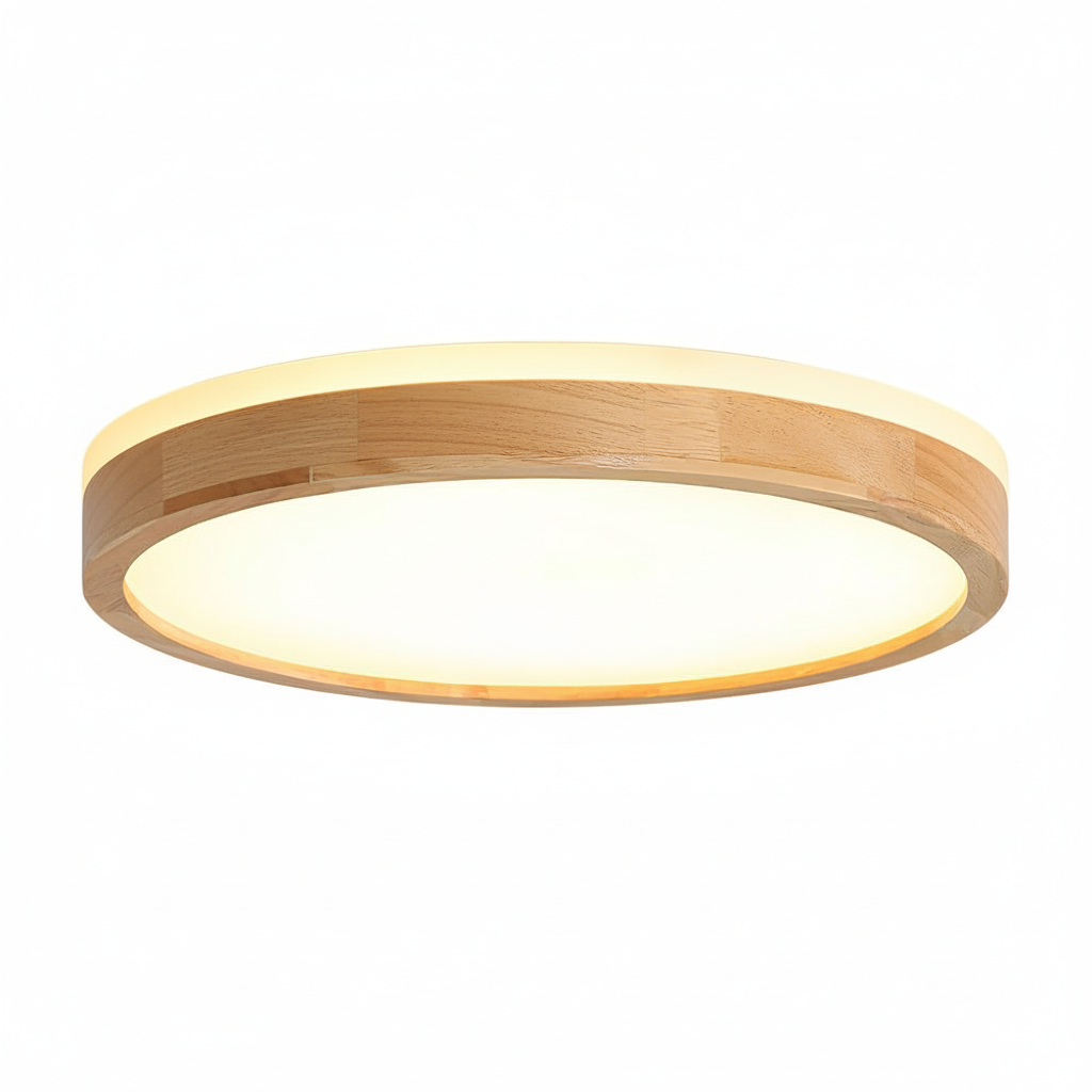 FALUVA Yield LED Flush Mount Light - Scandinavian Wood 50 cm