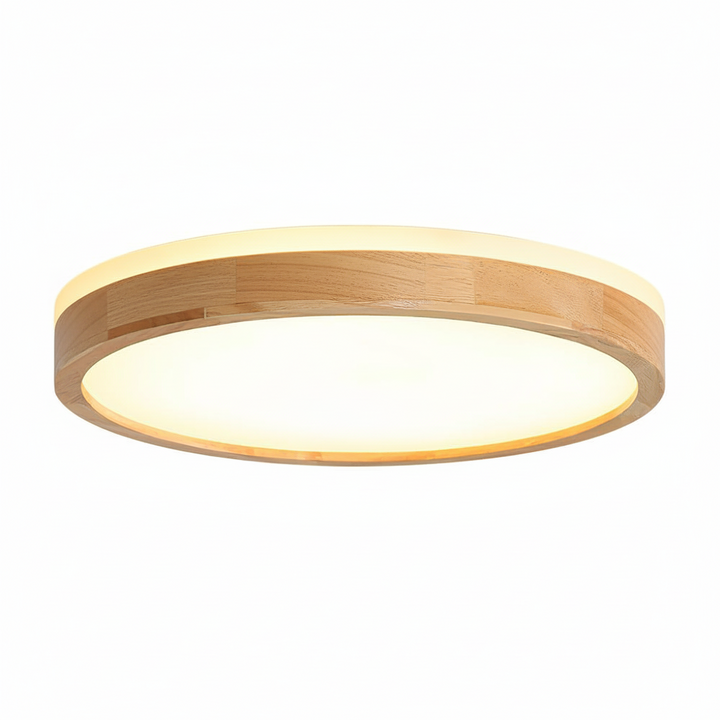 FALUVA Yield LED Flush Mount Light - Scandinavian Wood 50 cm