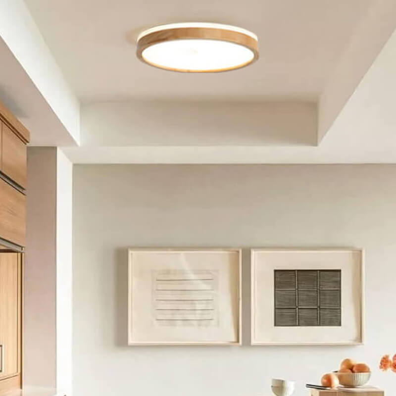 FALUVA Yield LED Flush Mount Light - Scandinavian Wood