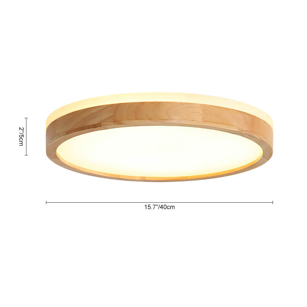 FALUVA Yield LED Flush Mount Light - Scandinavian Wood