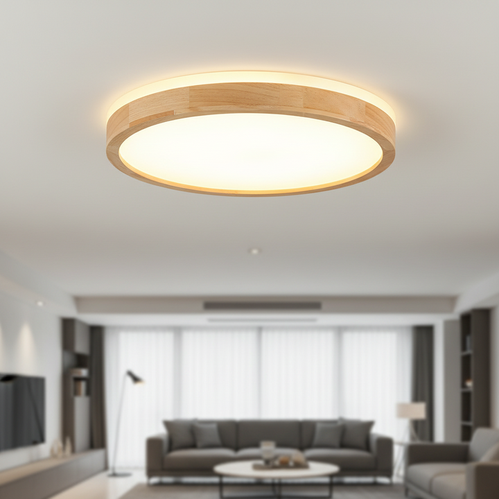 FALUVA Yield LED Flush Mount Light - Scandinavian Wood