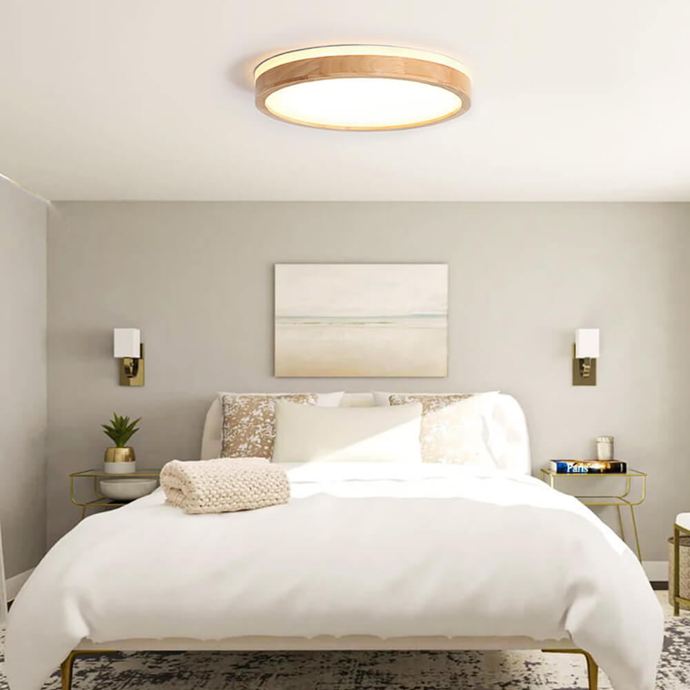 FALUVA Yield LED Flush Mount Light - Scandinavian Wood