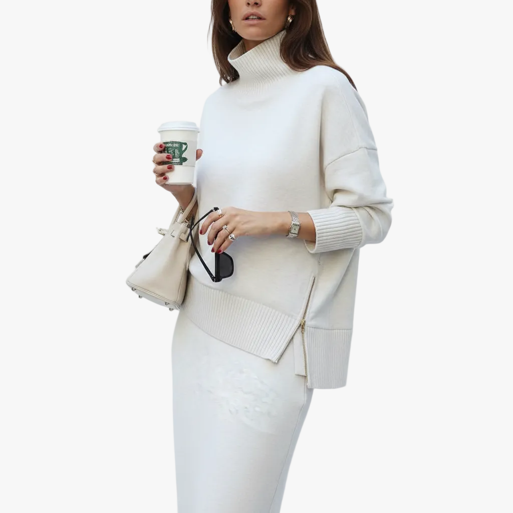 FALUVA Zyla Midi Shirt Dress White