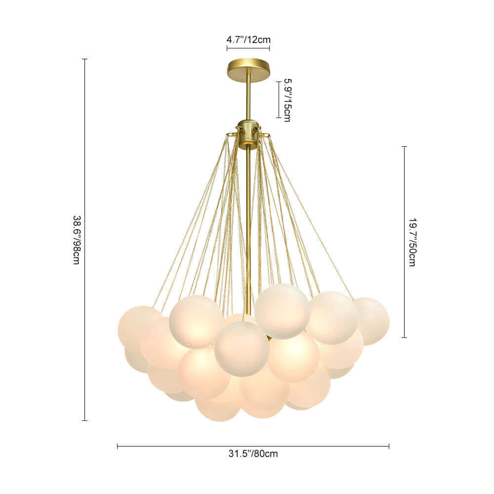 FALUVA Veda Glass Bubble Chandelier